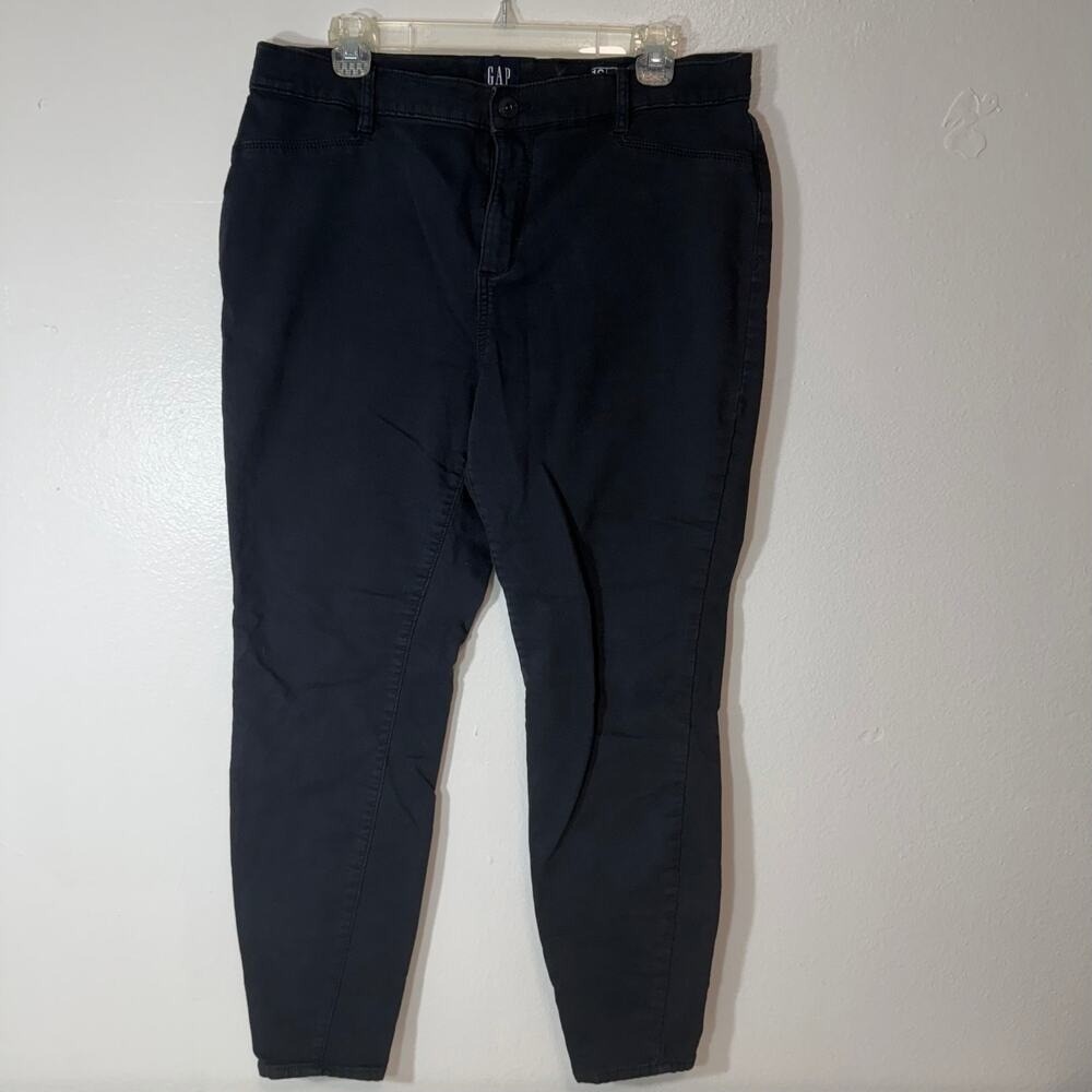 GAP Stretch Skinny Pants Women's Size 16 Black Slim‎ Fit Chino